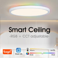 Smart Life-lámpara de techo TUYA de 24W, 110V, 220V, aplicación de luz LED RGB, atenuación, Control de voz, decoración interior del hogar, dormitorio, sala de estar, cocina - details 0