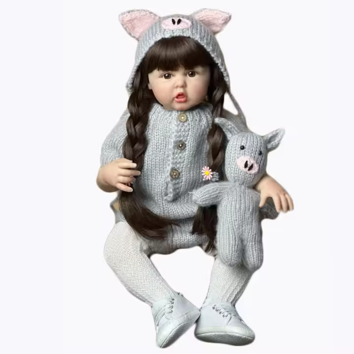BZDOLL-Muñeca Reborn realista de silicona suave para niña, bebé de 60cm y 24 pulgadas, regalo de Navidad encantador - 1