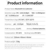 Monitor de calidad del agua 5 en 1 con Bluetooth, Detector multifunción de PH/EC/TDS/CF/Temp, conexión por aplicación Tuya, TDS, probador de acuario - details 12