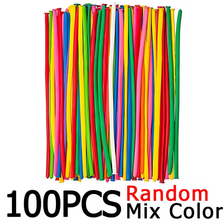 100/200PCS Globos de látex largos Globos de colores variados Tira de globos Modelado mágico Accesorios de decoración de globos para reuniones Fiesta Cumpleaños Decoración de boda Diseño Creativo Accesorios de rendimiento mágico Decoraciones para el día de - 1
