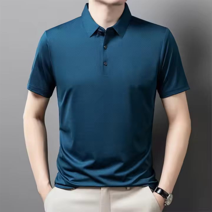 Polo de Hombre Nuevo Verano 2025 Ropa Casual para Papá Manga Corta Secado Rápido - 1
