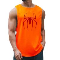 Red Spider Printed Summer Quick Dry Gym Tank Top Mens Bodybuilding Vest Mesh Fitness Sleeveless T Shirt Muscle Workout Clothing - details 10