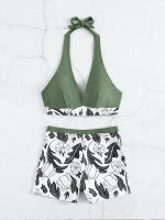 Conjunto de Bikini con realce para mujer, traje de baño de dos piezas con realce, cintura alta, estilo veraniego, 2023 - details 3