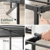 Cama Caleb de 100 x 200 cm - Altura 36 cm con Espacio de Almacenamiento Debajo de la Cama - Marco de Cama de Metal - Marco de Cama Plegable - Negro - details 5