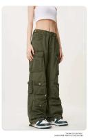 Pantalones de jogging apilados al aire libre para hombres y mujeres de carga universal para hombres, pantalones casuales sueltos de hip-hop con múltiples bolsillos - details 5