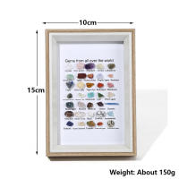 Colección de especímenes de piedras preciosas minerales de ágata de piedra Natural, marco de fotos creativo, regalo de decoración del hogar - details 0