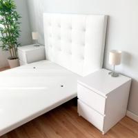Cabecero París Acolchado, Tapizado en Polipiel Alta Gama, Blanco, 160 x 120 cm (Cama 150) - details 1