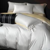 Juego de Ropa de Cama de Algodón Pima Antibacteriano 5A Alta Densidad, Alta Cuadros, Tamaño Rey, Cómodo - details 1