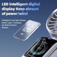 Ventilador plegable de mano de 100 niveles de velocidad, Mini ventiladores de refrigeración plegables con pantalla Digital, batería de 24H, ventilador de aire acondicionado de 3600mAh - details 9