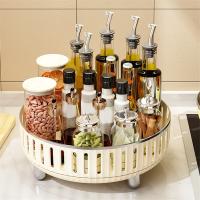 Organizador de maquillaje giratorio de 360 grados para tocador, almacenamiento de cosméticos con compartimentos para Perfumes, blanco, A - details 2