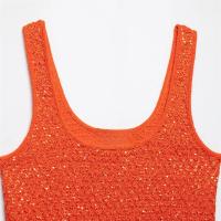 PB & ZA2025, tirantes anchos con lentejuelas, cuello cuadrado, tops con tirantes informales sencillos y sueltos, nueva ropa de verano para mujer - details 11