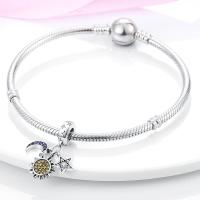 LAZA-Colgante de Plata de Ley 925 para mujer, abalorio con forma de globo, Luna, Sol, estrella, compatible con Pulsera Original, joyería - details 1