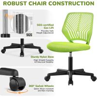 Silla Escritorio de Oficina Ergonómica Silla Giratoria Altura Ajustable sin Reposabrazos Asiento Malla Rosa - details 58