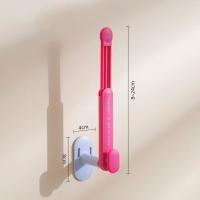 Estante de almacenamiento retráctil para cuerda para el cabello, soporte de papel higiénico montado en la pared sin perforaciones, ahorra espacio, collar de dopamina, soporte para pulsera, 2 uds. - details 11
