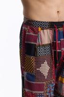 Pantalón en lino imprimé Tribal Boho para hombres, en algodón, décontracté, con cordón de serrage, para deportes al aire libre, curso à pied, sorpresa, été - details 6
