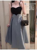 Figura en forma de pera, tirantes ceñidos a la cintura para mujer, verano, nuevo vestido francés ligero de lujo para fiesta de nicho, estilo ballet - details 3