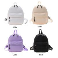 Mini mochila escolar de nailon para niñas, morral pequeño de viaje, impermeable, informal, sólido - details 1