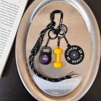 Mini llavero con placas de barra, pesas rusas, tazas de agua, pesas de simulación, llavero, bolso creativo, colgante de serie Fitness - details 1