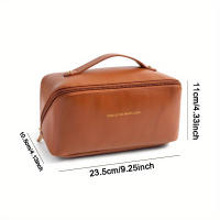 Bolso de cosméticos grande y portátil para mujeres, ideal para maquillaje, viajes, piel y artículos de tocador Organizador de - details 1
