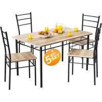 Mesa de Comedor con 4 Sillas Set 5 Pzs. Completo Madera Muebles Cocina Leo 110x68cm Tipo Industrial - details 22