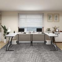 Mesa de Juego en Forma de L 130x130cm Soporte para Monitor Soporte para Auriculares - details 43