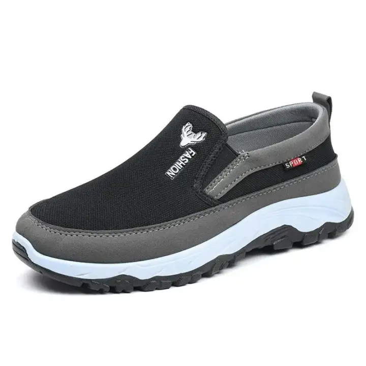 famgem Zapatos De Lona Para Hombre Con Suela Suave Casual Transpirables Cómodos Con Mangas Slip-On Zapatillas De Tela Oxford Antideslizantes Resistentes Al Desgaste Para Primavera/Otoño - 1