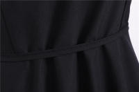 Vestido de fiesta midi sin tirantes de verano para mujer, liso, ajustado, línea A - details 21