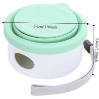 Cuenco para mascotas, cuenco plegable de viaje para perros, a prueba de fugas, antideslizante, plato de alimentación para exteriores, cuenco plegable de silicona suave para gatos, Camping - details 0