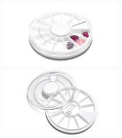 KADS Caja de almacenamiento de rueda vacía redonda, accesorios de manicura de plástico, colección de diamantes de imitación, gemas, herramienta de Arte de uñas, 12 compartimentos - details 4