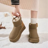 Botas de nieve, nueva moda 2025 con botines sencillos, zapatos de algodón cálidos - details 2