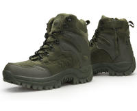 Botas de combate militares tácticas de alta calidad para hombre, zapatos de trabajo de cuero genuino del Ejército de EE. UU., caza, senderismo, Camping y montañismo - details 11