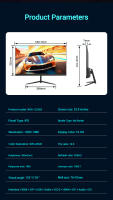 Monitor para juegos LCD IPS 22''~ 27'' 1K 2K Pantalla 1MS 165HZ - details 9