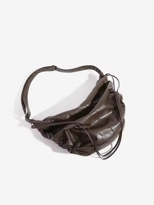 Bolso Cruzado de Gran Capacidad Diseño Plisado en Forma de Cordón Método de Espalda Múltiple - 1