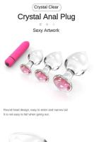 Juguetes Sensuales para Adultos Plug Anal y Vaginal de Cristal con Elementos BDSM Tienda de Sexto - details 0