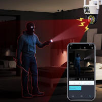 Cámara de Seguridad al Aire Libre de Doble Lente Visión Amplia, Detección Humana AI, Carcasa ABS, Adecuada para Cualquier E - details 4