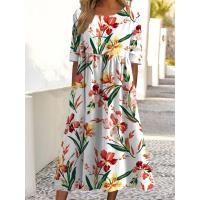 Vestido de verano de manga corta para mujer, vestidos estampados a la moda para mujer - details 5