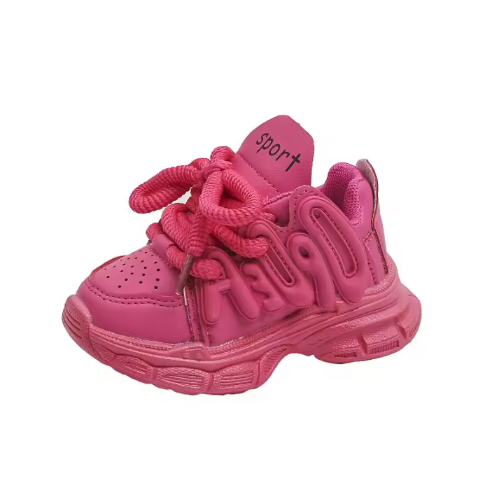 Compañero de clase primavera nuevas niñas zapatos deportivos niños letra papá zapatos de moda de la escuela media de los niños zapatos de estudiante - 1