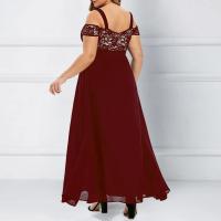 Vestido largo de talla grande de manga corta para mujer, vestido largo de noche para fiesta, hombros descubiertos, vestidos formales para ocasiones de talla grande 5XL 6XL - details 8