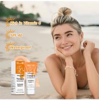 SPF40 hidratante teñido VC protector solar protección de la piel maquillaje refrescante crema de protección solar UV antienvejecimiento protector solar resistente - details 1