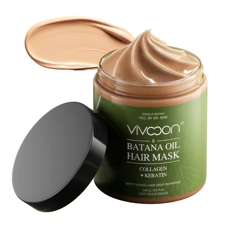 Vivccon na Mask Growth, tratamiento profundo de aceite esencial y biotina para la caída del cabello, acondicionamiento profundo para reparar el cabello seco y dañado, 8,5 fl - 1