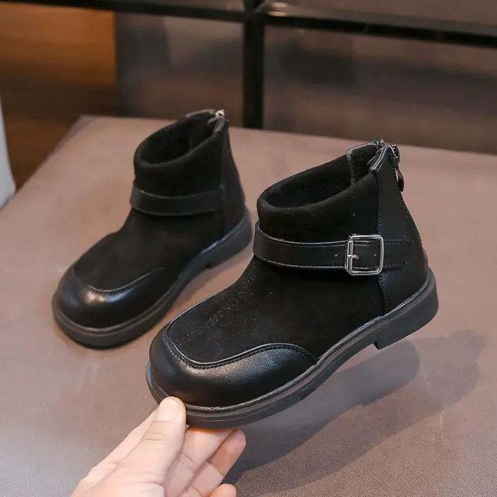 Nuevas botas de algodón térmicas de terciopelo para bebé de estilo británico - 1