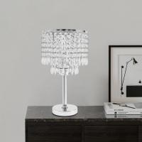 Lámpara de mesa de cristal, mesita de noche con interruptor de botón para estudios, salas de estar, dormitorios, salas de comedor, estándar de la UE - details 0