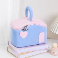 Bolsas de almacenamiento de cosméticos con forma de casa, bolsas de maquillaje de dibujos animados de estilo coreano de gran capacidad, impermeables con asa - details 12