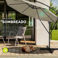Paraguas de aluminio con manivela 300/350 cm de diámetro Protección UV Impermeable para mercado - details 47