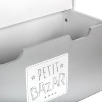 Librería Gris con contenedor con Ruedas L. 625 x l. 30 x H. 70 cm (JJ1044) - details 3