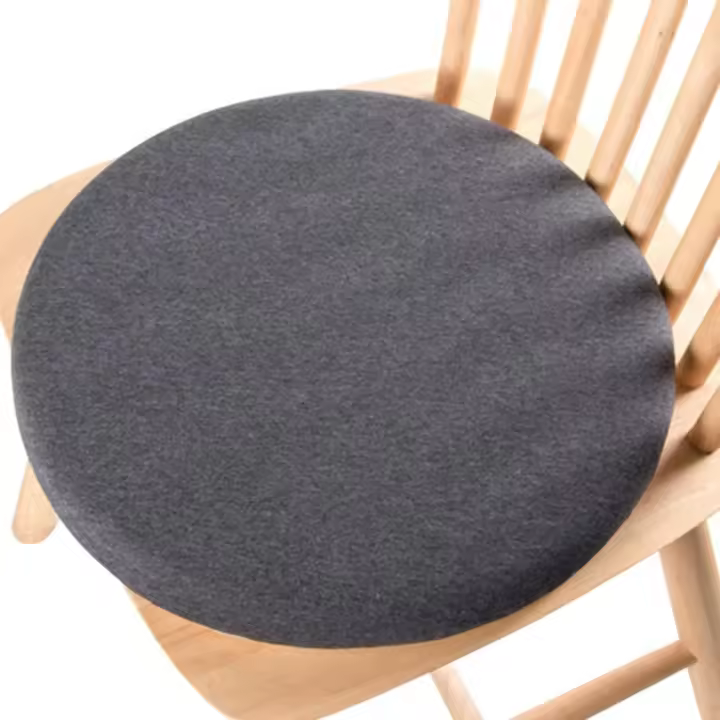 Cojín para Silla, Redondo Antideslizante Y Cómodo Cojín de Silla, Suave para Oficina, Dormitorio, Sala De Estar, Cojines para Silla De Cocina (Gris Oscuro) - 1