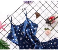 Ropa interior de mujer, ropa de dormir de seda satinada, chaleco, pantalones cortos, conjunto de dos piezas de verano, ropa de dormir para mujer - details 27
