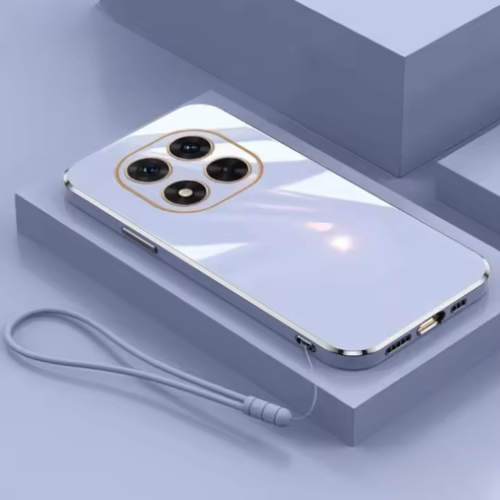 Funda de teléfono chapada brillante con cordón para Xiaomi Redmi Note 14 14Pro 13 12 11S 10 14C 13C POCO X7 X6 Pro M5S funda protectora de silicona - 1