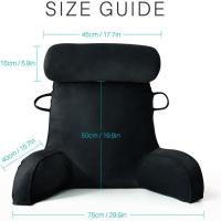 Almohada de Lectura para Cama, Almohada para Reposo en la Cama con Cuello Desmontable y Brazos para Sentarse en la Cama o el Respaldo, Almohada de Lectura Espalda para Trabajar Relajarse - details 19