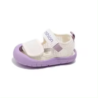 Sandalias de verano para bebés, niños y niñas, primeros pasos, suaves, transpirables, tallas 1-3 años, color beige, azul, morado - 1